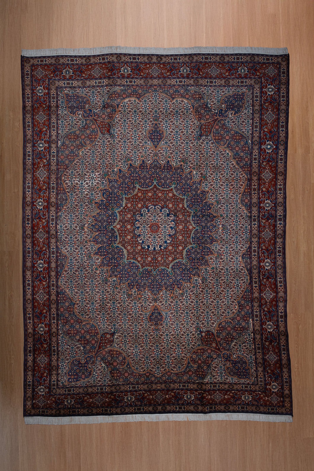 Vintage Persian Birjand Medallion Rug