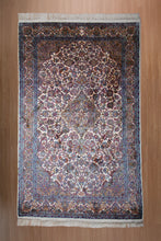 Load image into Gallery viewer, Kashmir Ivory Kashan Silk Carpet
