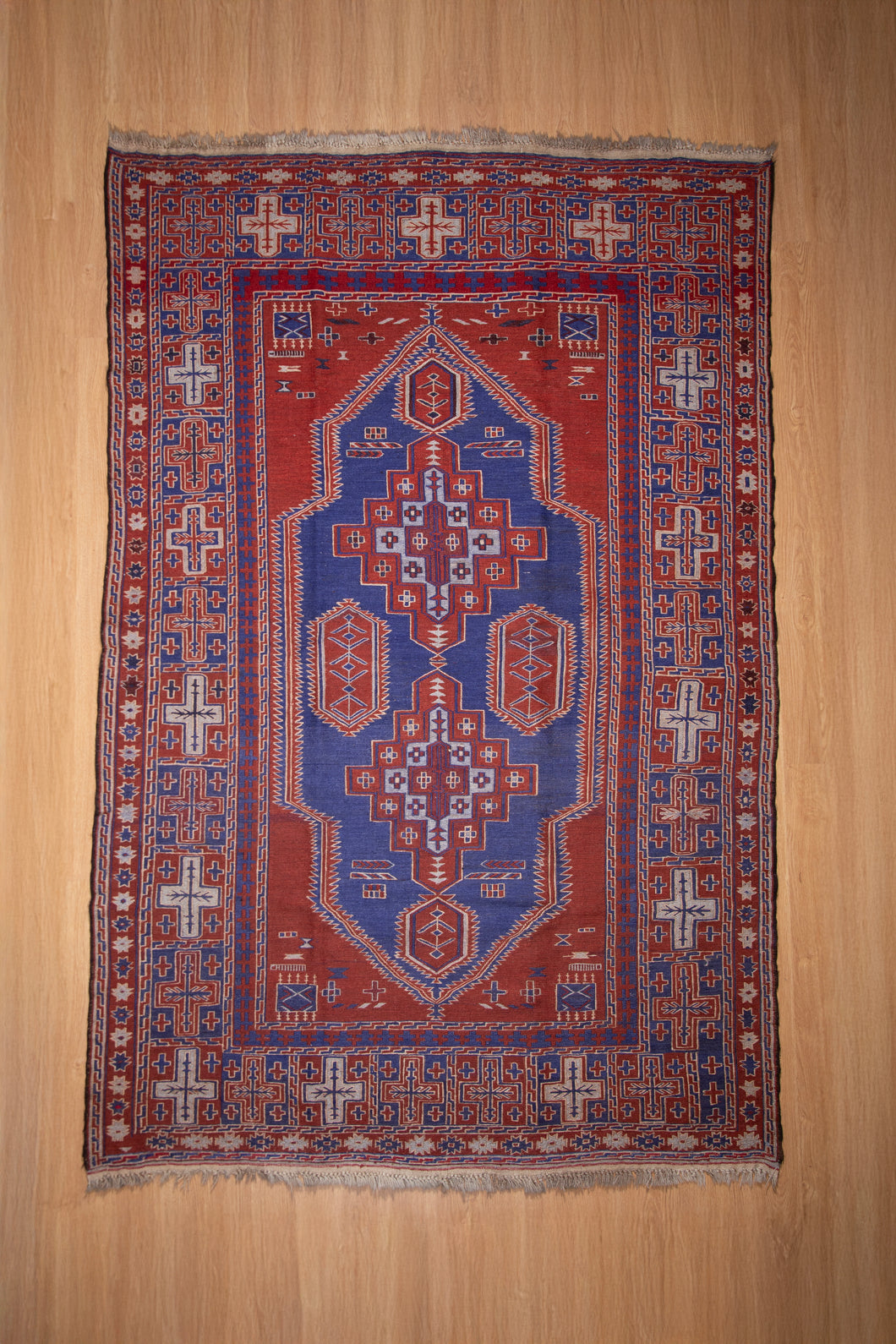 Vintage Barjesta Kilim Tribal Medallion