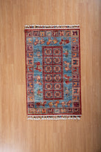 Load image into Gallery viewer, Tribal Horse Motif Afghan Zeigler Rug
