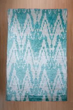 Load image into Gallery viewer, Aqua Mirage – Handmade Wool &amp; Bamboo Silk Rug
