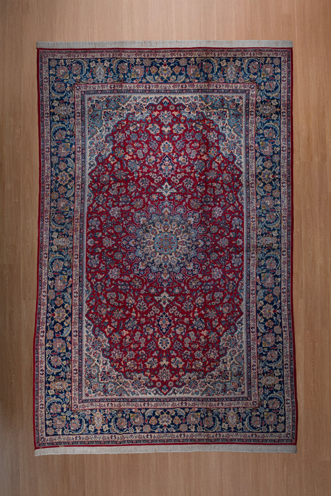 Antique Oversized Kashan Floral Rug