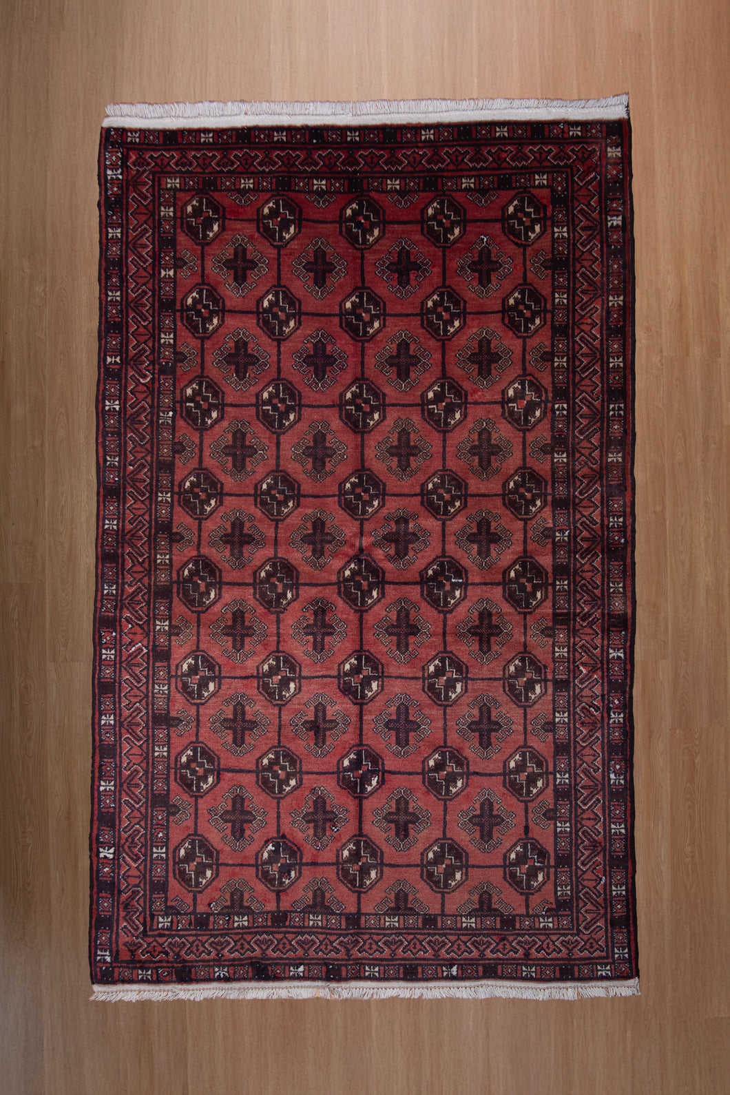 Turkman Red Gul Wool Rug