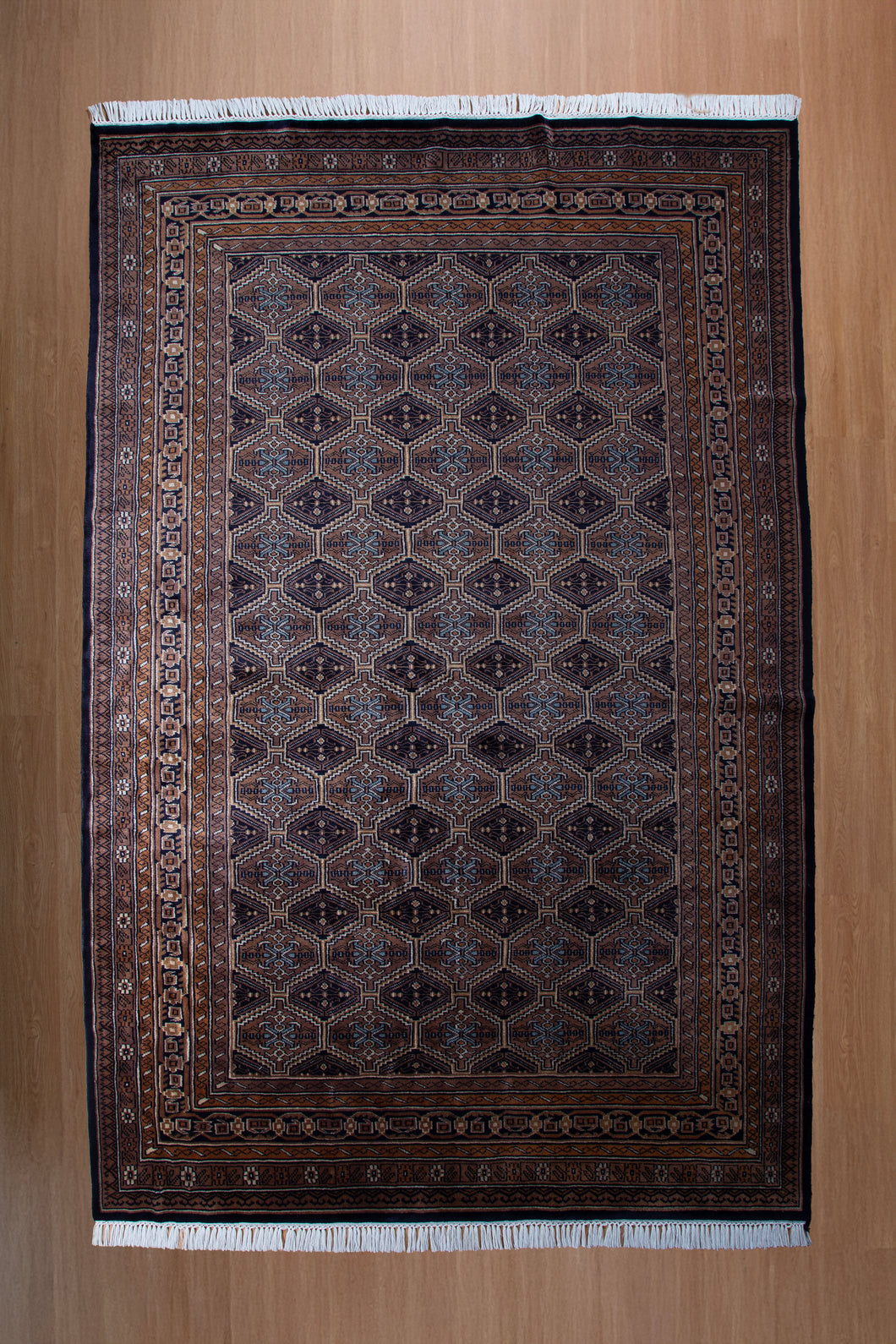 Hexagonal Motif Indo Afghan Rug