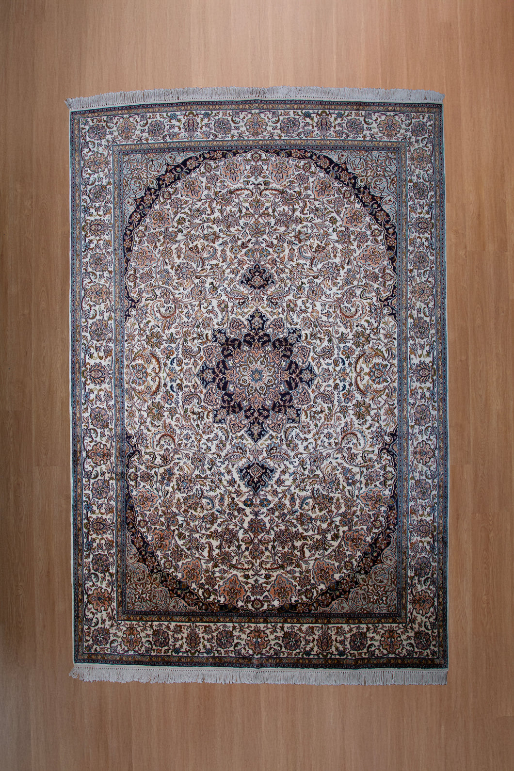 Isfahan Medallion Kashmir Silk Rug