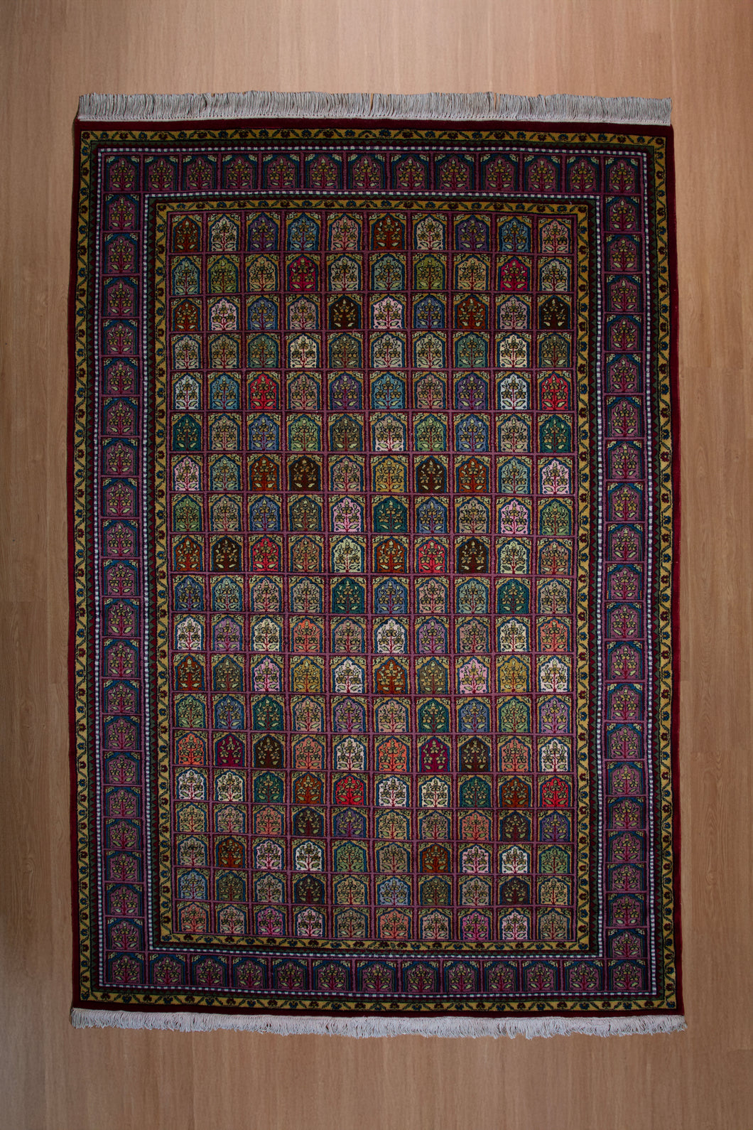 Vintage Kashmiri Garden Panel Rug