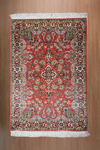 Load image into Gallery viewer, Persimmon Bloom Kashan Silk Carpet

