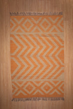 Load image into Gallery viewer, Burnt Sienna Geometric Jute Dhurrie
