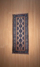 Load image into Gallery viewer, Antique Caucasian Blue Wool Runner
