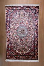 Load image into Gallery viewer, Regal Medallion Pure Silk Kashmiri Rug
