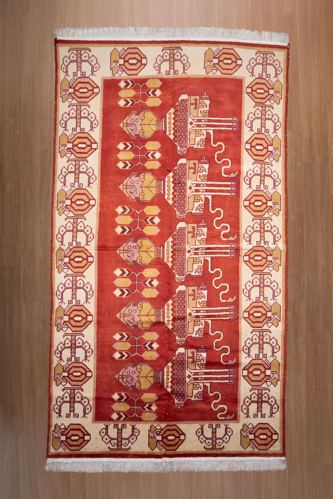 Rare Antique Samarkand Wool Rug