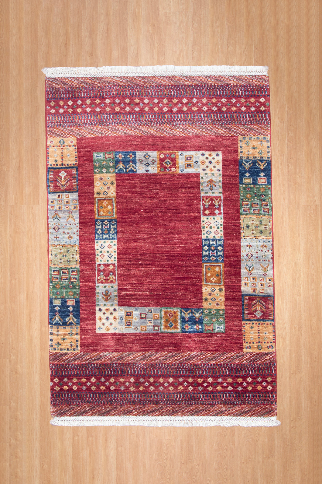 Ruby Red Afghan Ziegler Wool Rug