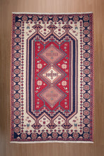 Load image into Gallery viewer, Kazak Geometric Medallion Wool Rug
