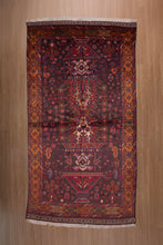 Load image into Gallery viewer, Afghani Wool Rug – Tribal Bloom Tapestry
