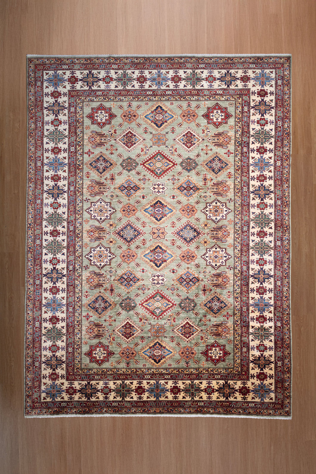 Pastel Sage Zeigler Afghan Rug