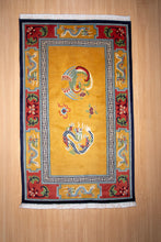 Load image into Gallery viewer, Tibetan Wool Rug with Celestial Dragons
