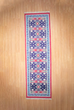 Load image into Gallery viewer, Tribal Motif Indigo Cotton Dhurrie
