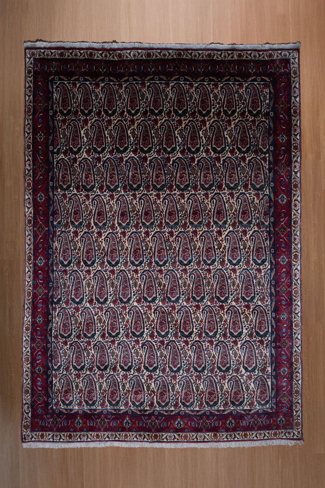 Antique Persian Senneh Rug with Paisley