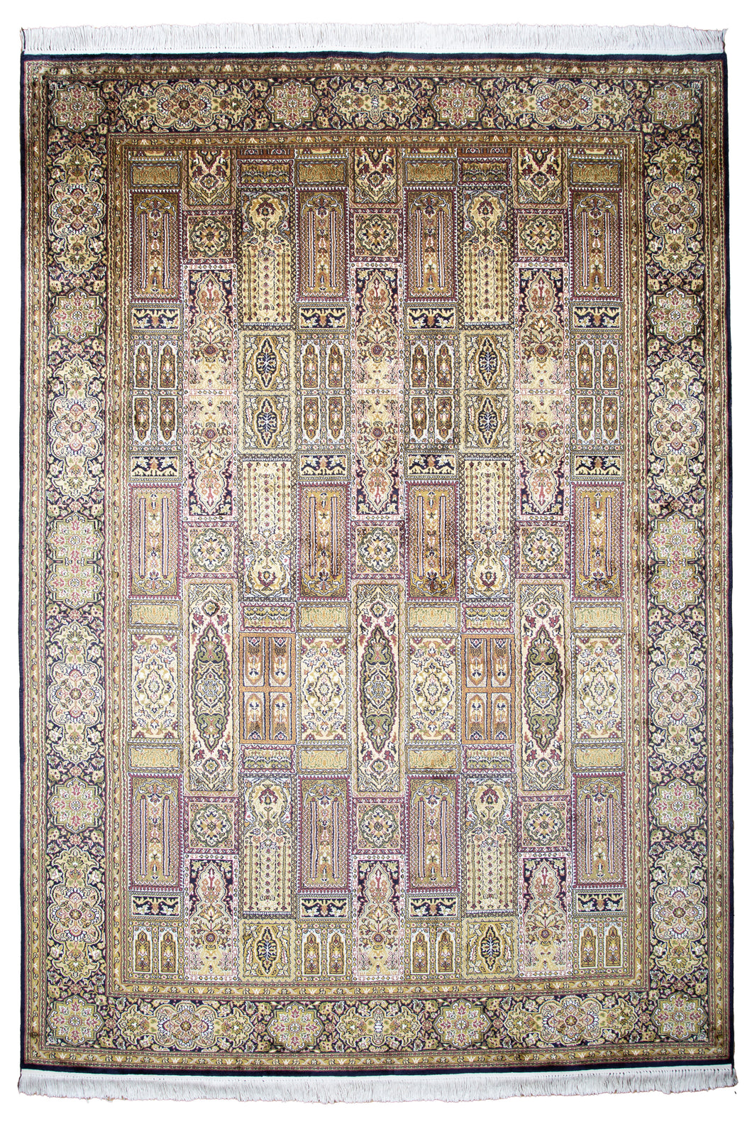 Royal Panel Kashmiri Silk Carpet