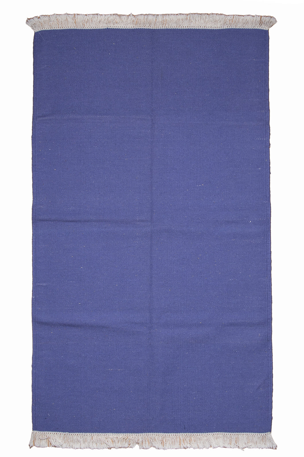 Minimalist Indigo Handwoven Wool Dhurrie