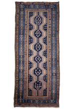 Load image into Gallery viewer, Antique Caucasian Blue Wool Runner
