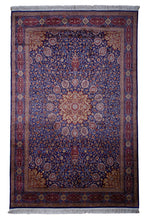 Load image into Gallery viewer, Imperial Ardabil Blue Silk Carpet
