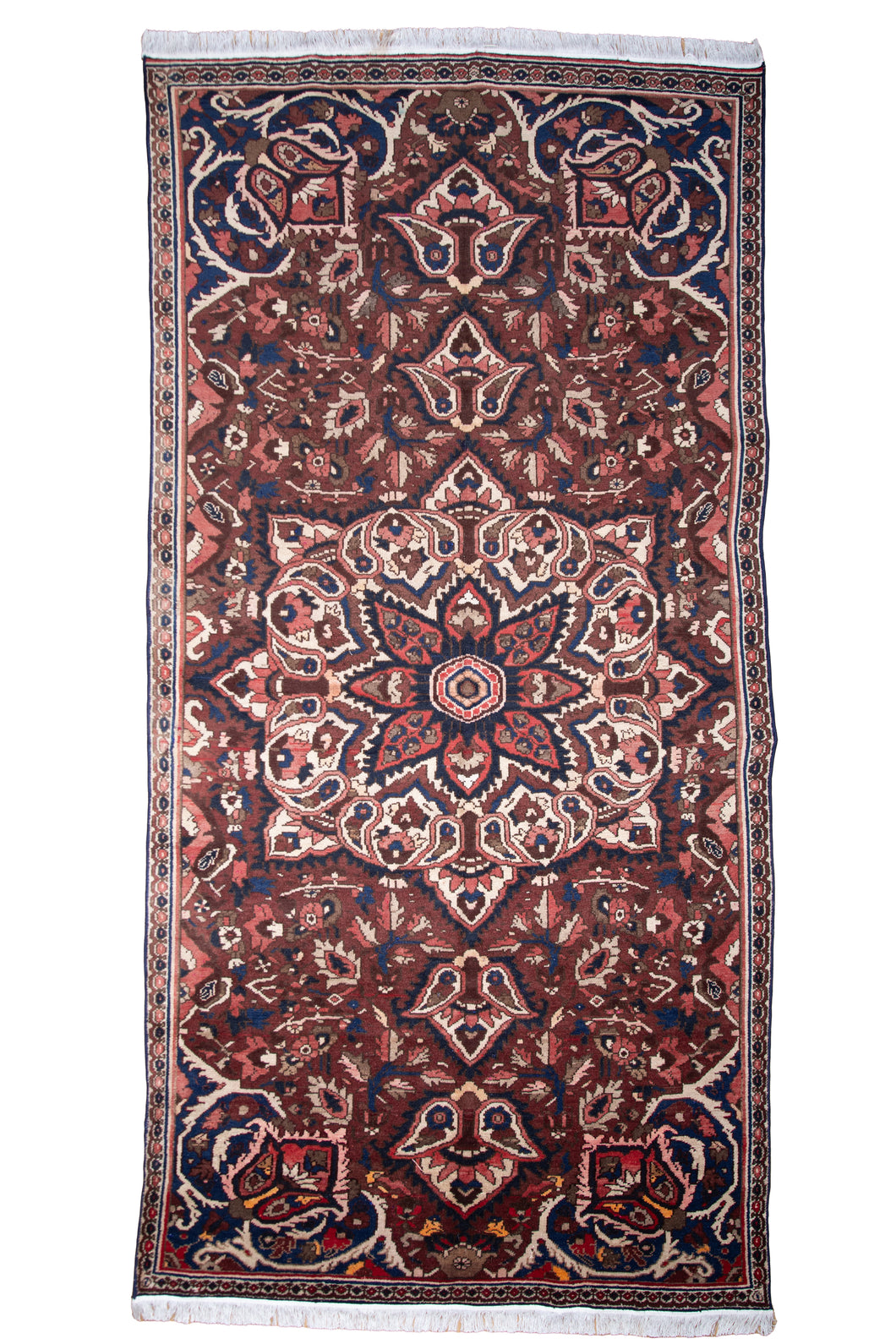 Vintage Bakhtiari Rosette Wool Rug