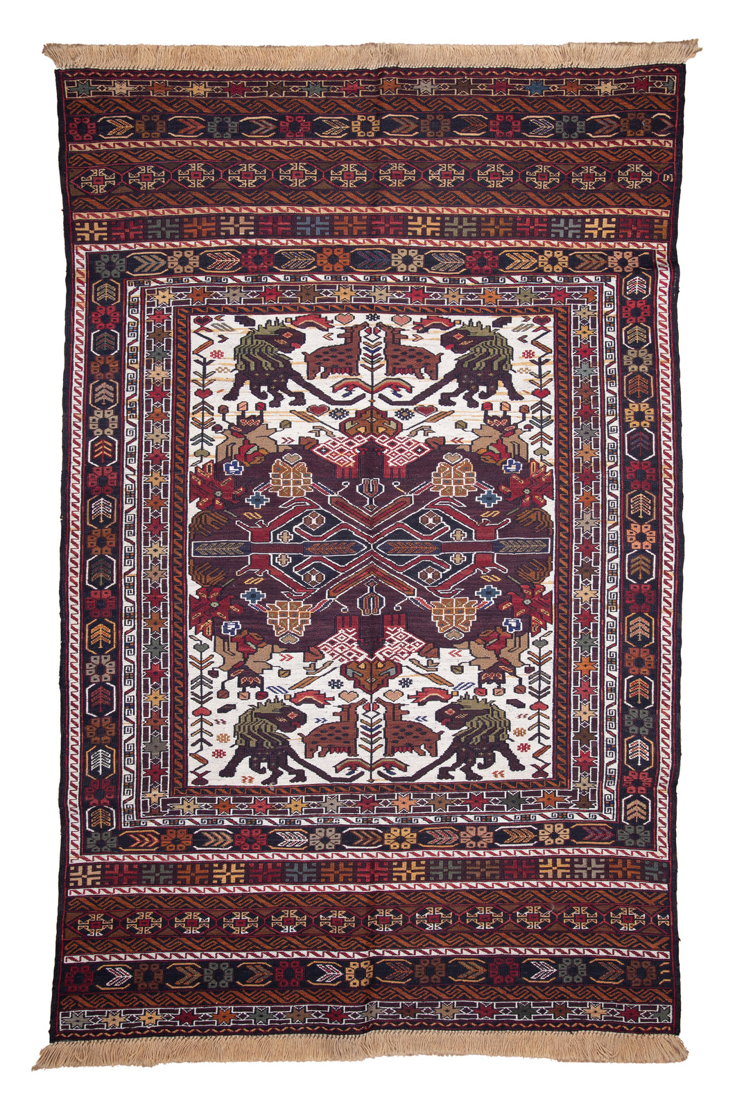 Lion and Cypress Persian Symbol Rug