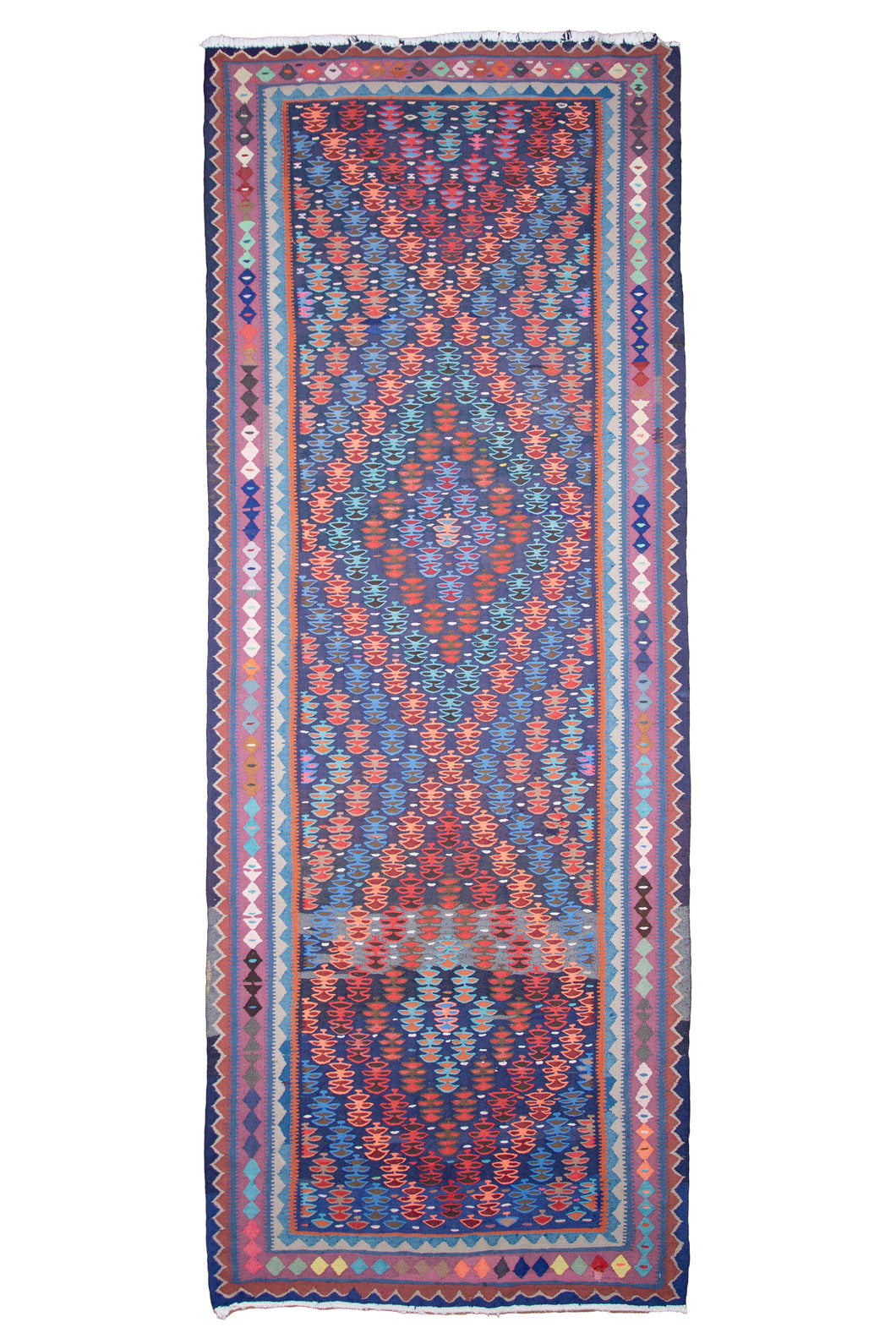 Vintage Persian Senneh Slit Kilim
