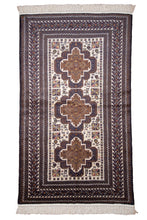 Load image into Gallery viewer, Vintage Afghan Ivory Medallion Rug
