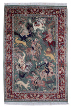 Load image into Gallery viewer, Persian Hunt Scene Isfahan Rug
