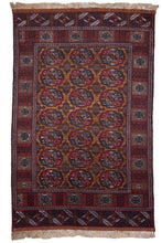 Load image into Gallery viewer, Golden Ochre Turkman Wool-Silk Rug
