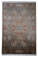 Load image into Gallery viewer, Celestial Medallion Kashmiri Silk Rug

