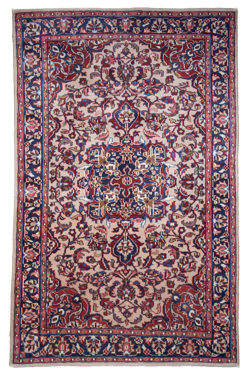 Floral Medallion Pink Indian Rug