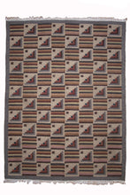 Load image into Gallery viewer, Heritage Stair-Step Wool Dhurrie Rug
