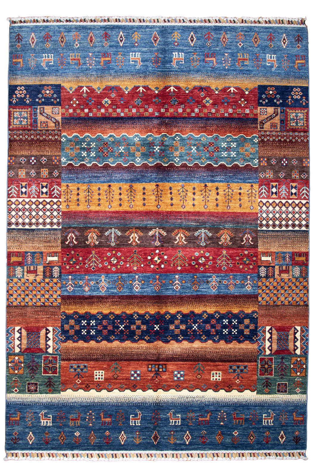 Multicolor Tribal Afghan Zeigler Rug