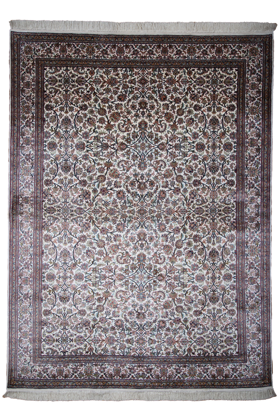 Shah Abbasi Garden Silk Carpet