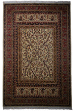 Load image into Gallery viewer, Paisley Border Indo Kashan Rug
