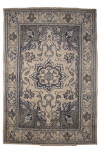 Load image into Gallery viewer, Elegant Grey Floral Kashan Rug

