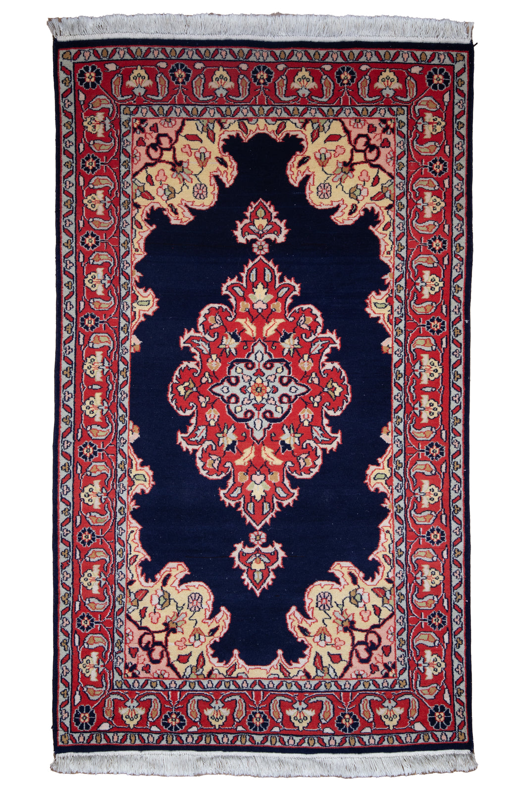 Midnight Medallion Wool Kashmiri Rug
