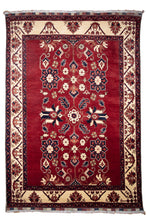 Load image into Gallery viewer, Afghan Red Wool Tribal Motif Rug
