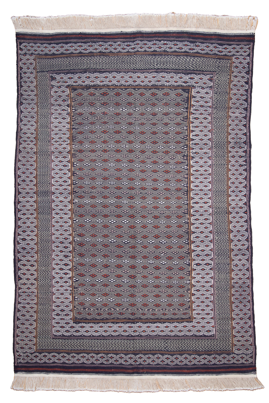 Rare Grey Diamond Maliki Kilim