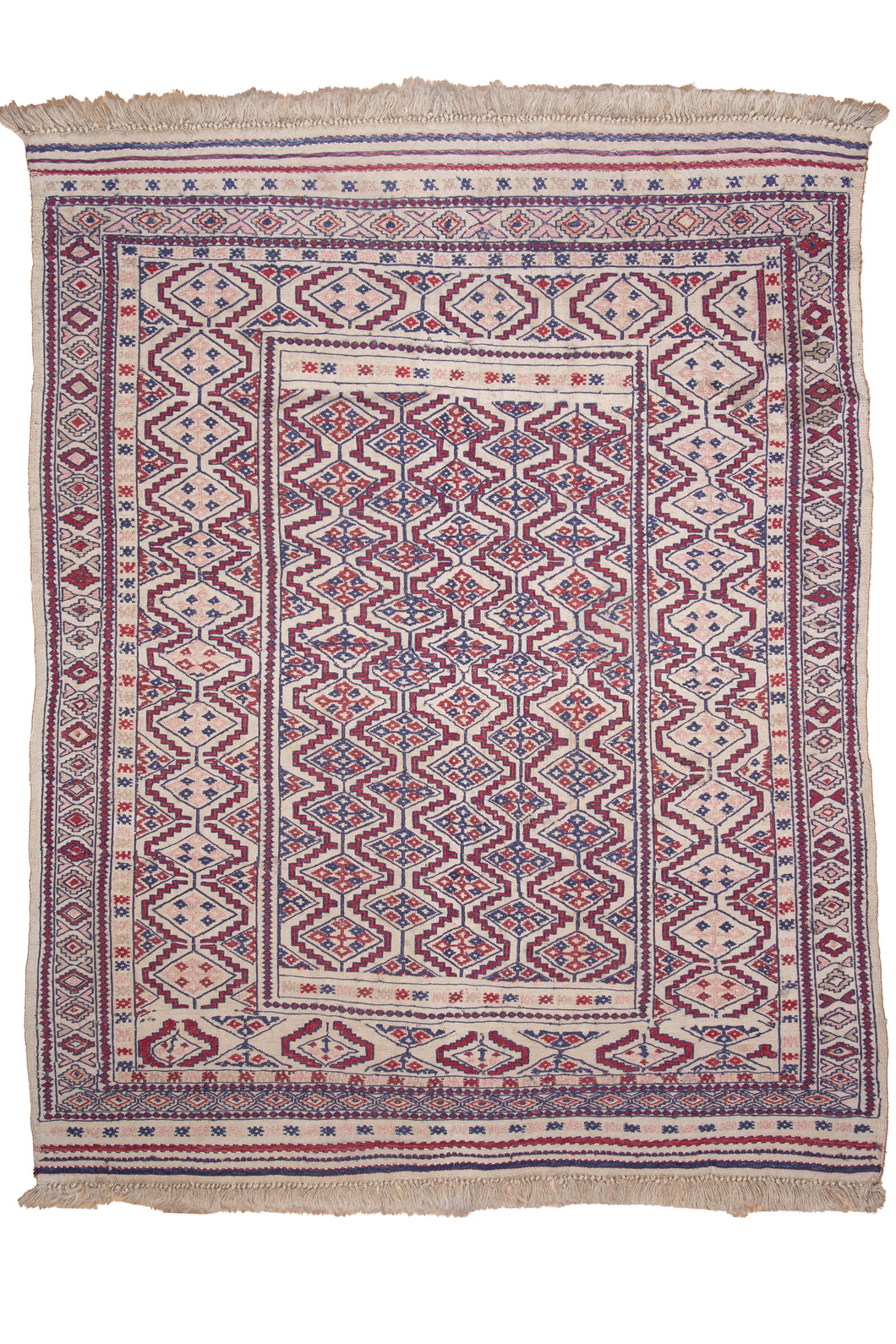 Pastel Geometry Afghan Tribal Kilim