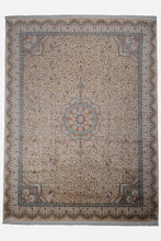 Load image into Gallery viewer, Large Floral Medallion Kashmiri Silk Rug
