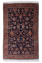 Load image into Gallery viewer, Midnight Bloom Vintage Kashan Rug
