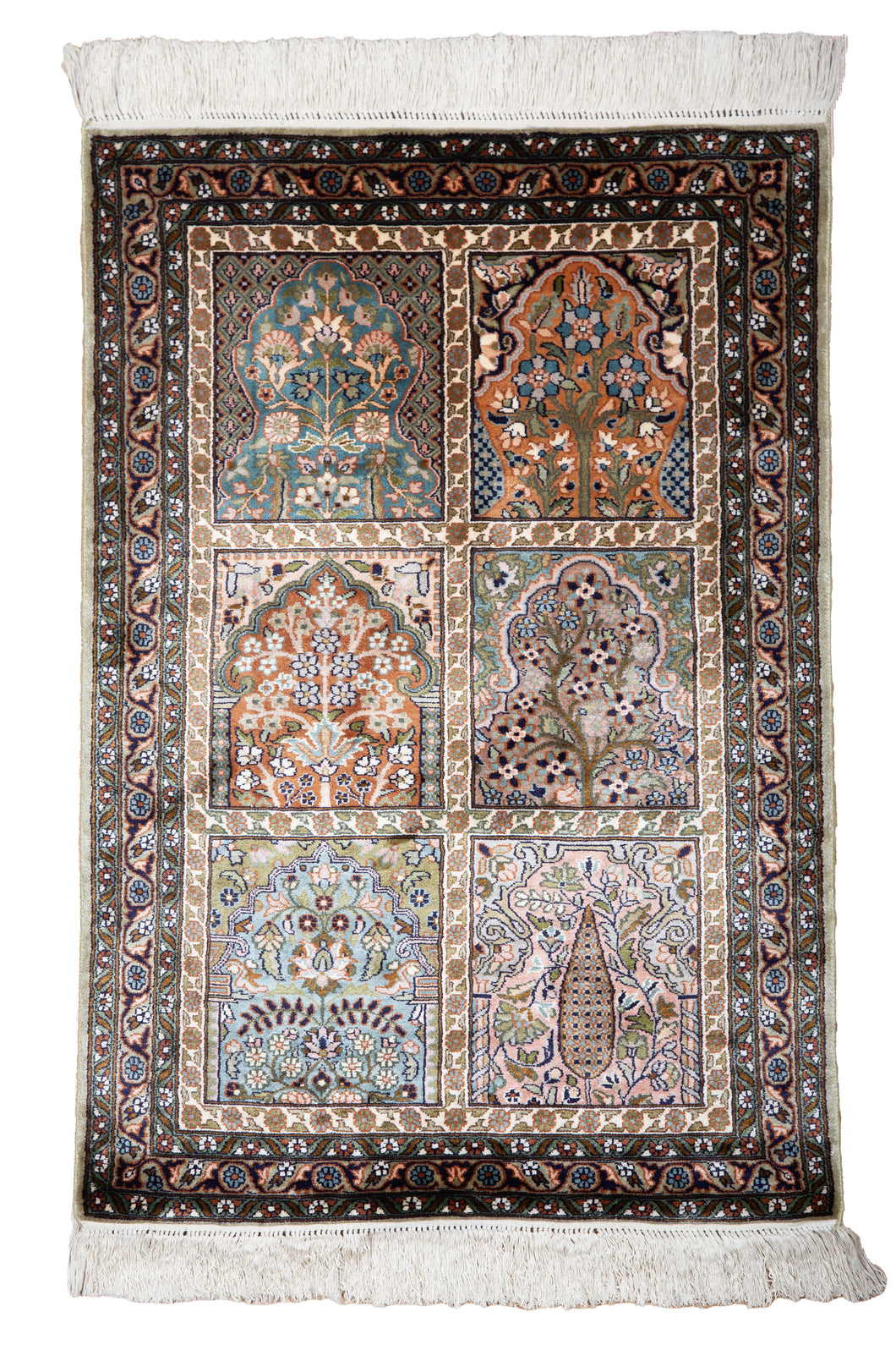 Paradise Garden Kashmiri Silk Rug