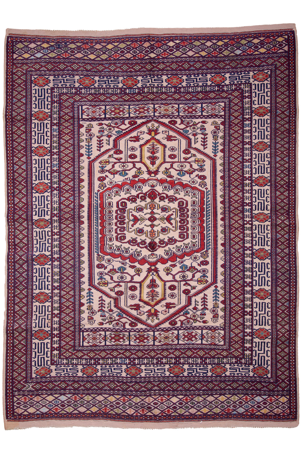 Floral Medallion Afghan Kilim Rug