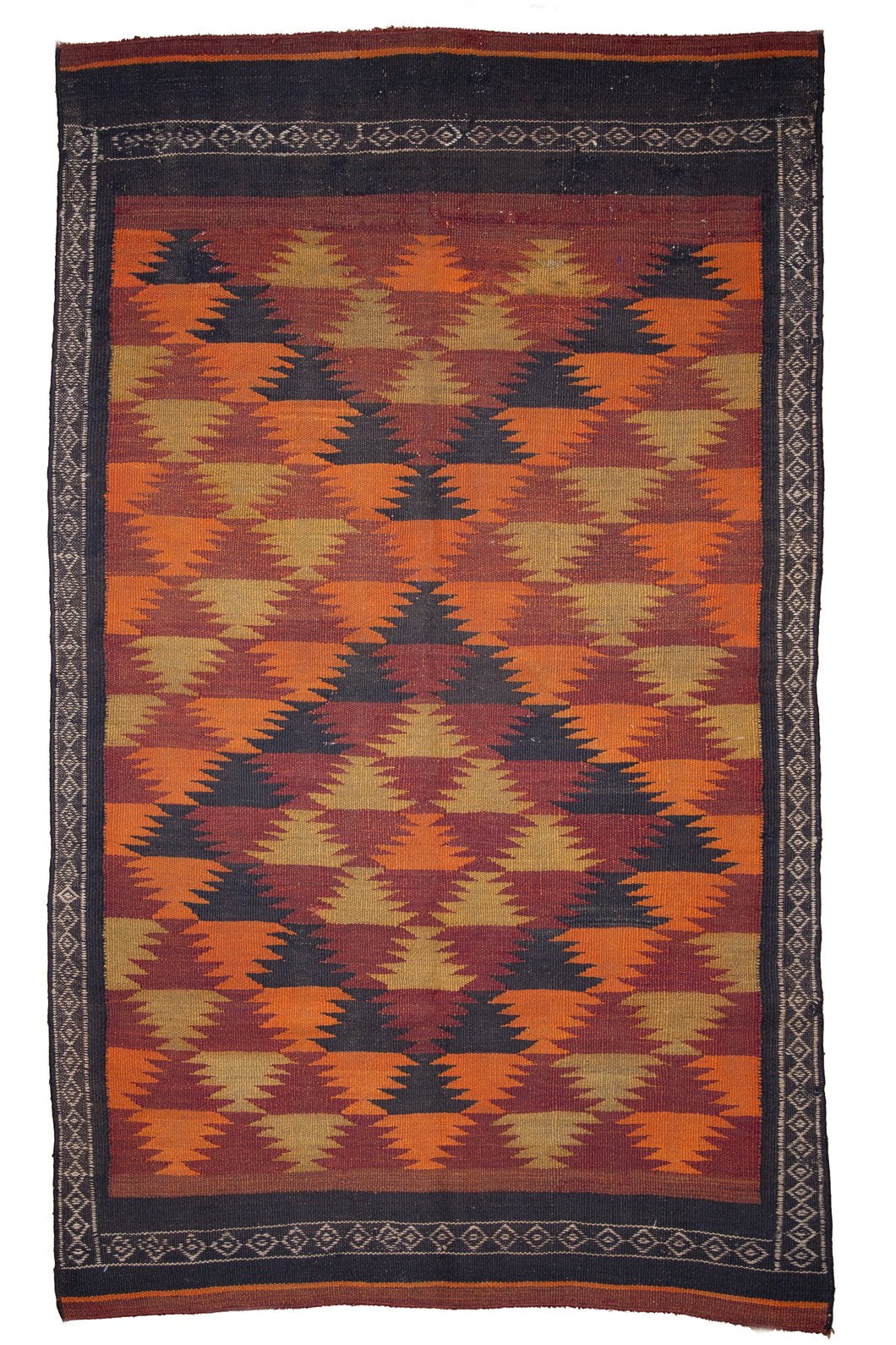 Persian Tribal Flame Pattern Kilim