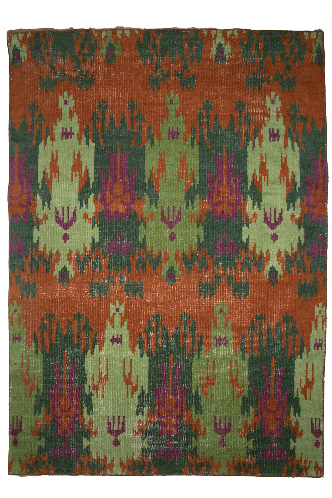 Bold Tribal Ikat-Inspired Wool Rug