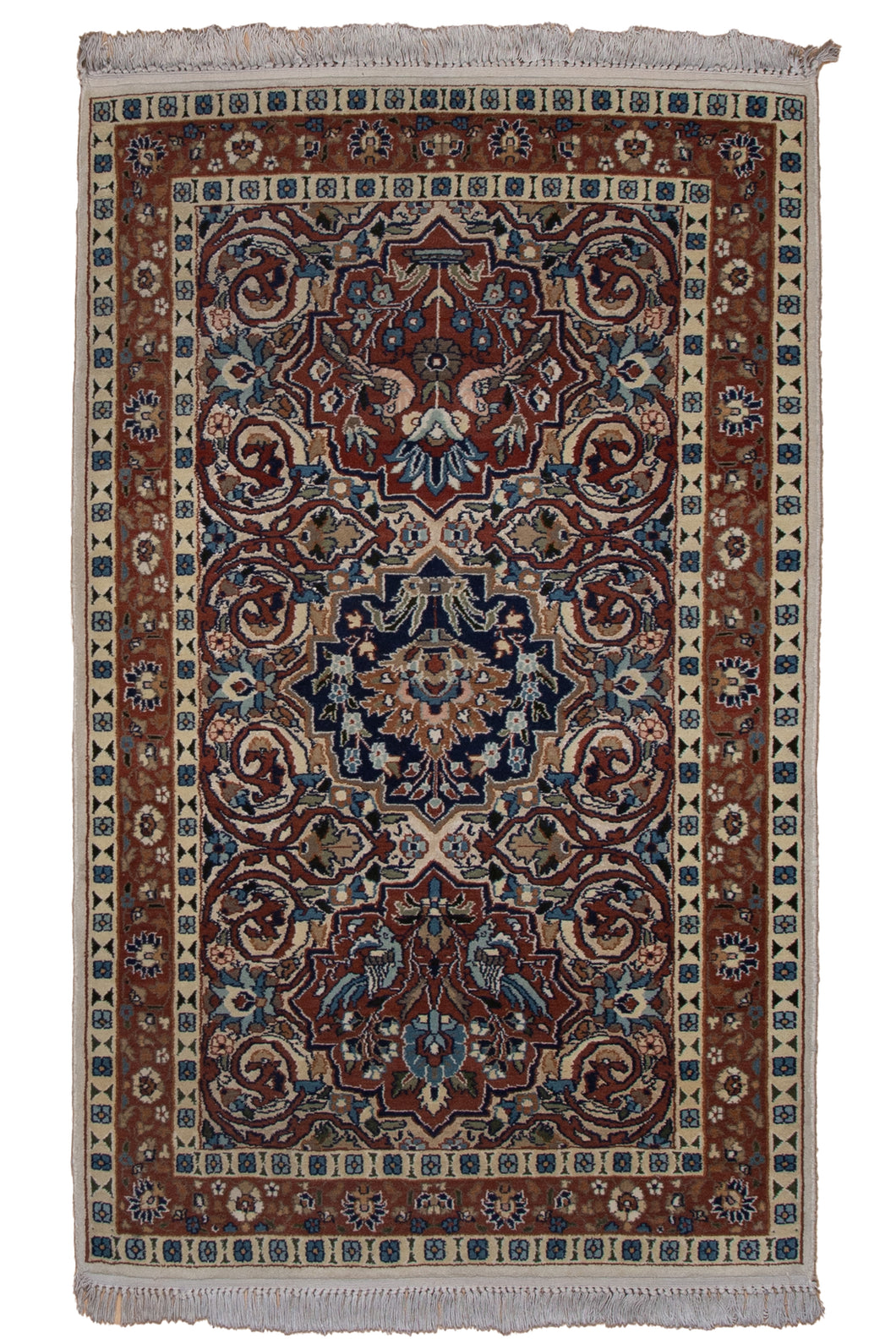 Regal Kashmiri Wool Medallion Rug